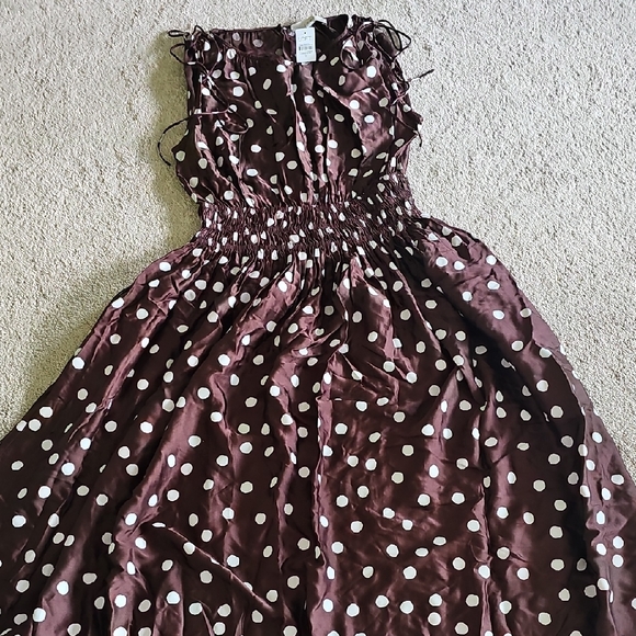 LOFT Dresses & Skirts - LOFT Brown and White Polka Dot Womens Dress